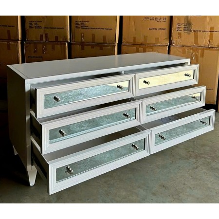 Z Gallerie : Tủ 6 Ngăn Kéo Ngang + Sơn Mài, Gương